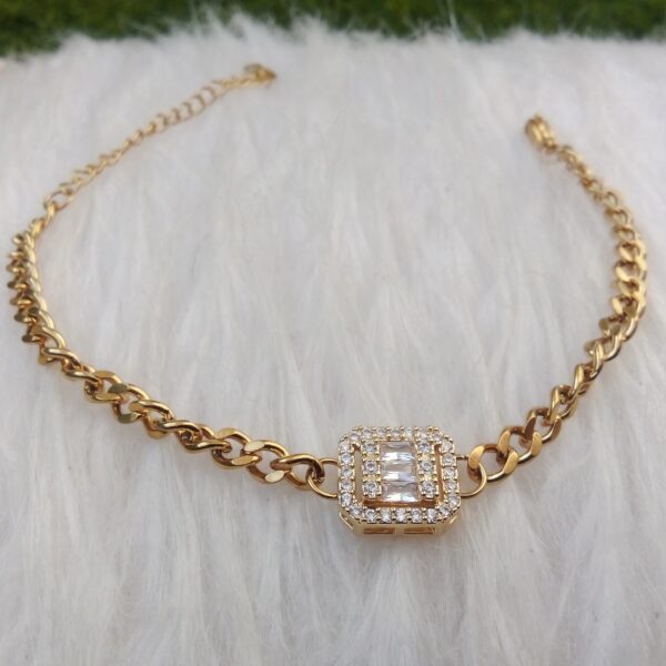 Square stone bracelet